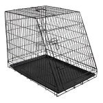 Cage de transport - animal valley - 107x74x85 cm - noir - 2 portes - pour chiens