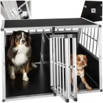 Cage de transport - tectake - cage de transport pour chien double � cloison en aluminium 104 cm x 905 ...
