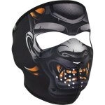Cagoule moto facial zan headgear horned demon - noir / orange - tu