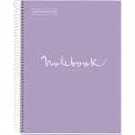 Cahier a4 - miquel rius - spirales - 80 pages - petits carreaux - lavande