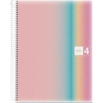Cahier - a4 - spirales - lignes - polypro - 120 pages perfor�es - arc - en - ciel