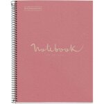 Cahier - a4 - spirales - petits carreaux - 80 pages perfor�es - rose - couverture carton