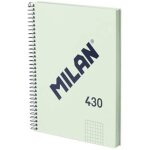 Cahier a5 - milan - 430 - couverture rigide - 80 feuilles - quadrillage 5 x 5 mm