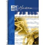 Cahier de musique - oxford - 100302776 - 20 feuilles - portes de musique - mixte