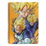 Cahier - sd toys - dragon ball - a4 - petits carreaux 5x5 - effet 3d saiyans