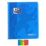 Cahier spirale - oxford - easybook - 17x22cm - 160 pages - grands carreaux - coloris alatoire