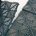 5 caillebotis de terrasse clipsables ext�rieur 295 x 295 cm �p. 15 mm plastique antid�rapant 100 kg / ...