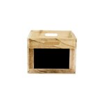 Caisse en bois avec ardoise - securit - unique - personnalisation - rangement robuste - 1 kg