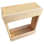 Caisse en bois bouteille 3x33cl mabouteille. fr - porte bouteille 20x8x24cm idale pour transporter ...