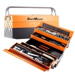 Caisse  outil kraft mller km - 85pcs orange en mtal ultra rsistante 85 outils top qualit chrome ...