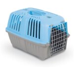 Caisse transport - aim - pratiko pour chien et chat en plastique 48 x 31 x 32 cm porte en mtal
