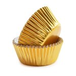 Caissettes de pr�sentation - scrapcooking - dor�es - 48 pi�ces - papier alimentaire - 5x75 cm