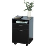 Homcom - organisateur de bureau - bois - 40x35x60cm - noir