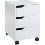 Homcom - caisson de bureau - mdf - 40x50x57. 5cm - blanc