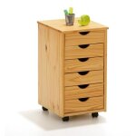 Caisson de bureau - paris prix - modèle school - 6 tiroirs - naturel - 65 cm Caisson de bureau - paris prix - modèle school - 6 tiroirs - naturel - 65 cm