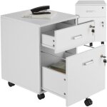 Desserte de bureau - tectake - caisson à roulettes 2 tiroirs format a4 et 5 roulette pivotantes avec ... Desserte de bureau - tectake - caisson à roulettes 2 tiroirs format a4 et 5 roulette pivotantes avec ...