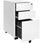 Caisson de bureau - vasagle - placard de rangement mobile - 2 tiroirs - blanc Caisson de bureau - vasagle - placard de rangement mobile - 2 tiroirs - blanc