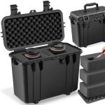 Caisson etanche camera - tectake - mallette universelle al fermeture � ressort bo�te �tanche 41 x 22 ...