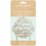 Cake topper - scrapcooking - décoration en bois pour gâteaux - joyeux anniversaire Cake topper - scrapcooking - décoration en bois pour gâteaux - joyeux anniversaire