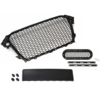 Calandre grille noir brillant nid abeille support logo pour audi a4 b8 8k 11 - 15