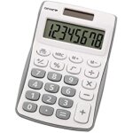 Calculatrice - genie - 120 b - 8 chiffres - double alimentation - design compact gris