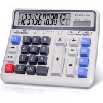 Calculatrice - zgeer - mod�le financi�re - 12 chiffres - grand �cran - �nergie solaire