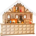 Calendrier de lavent en bois grand modle maison de noel