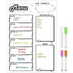 Calendrier magn�tique pour frigo avec 4 craies liquides color�es pratique pour planifier les repas familiaux ...