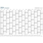 Calendrier mural - staedtler - lumocolor� 641 yp - 12 mois / 1 page - 420x297 mm - bleu / noir