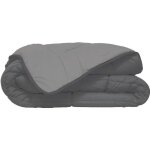 Calgary - couette chaude microfibre 400gr / m� - gris et argent - 240 x 260 cm