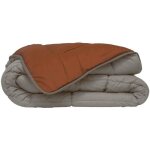 Calgary - couette chaude microfibre 400gr / m� - gris et marron - 240 x 260 cm