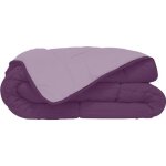 Calgary - couette chaude microfibre 400gr / m� - prune & parme - 240 x 260 cm
