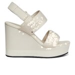 Calvin klein jeans wedge sandales pour femme beige yw0yw013600f4