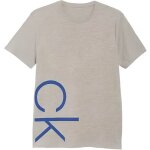 Calvin klein side logo t - shirt homme gris