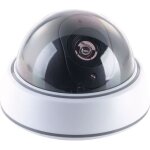 Cam�ra d�me factice - visortech - mod�le - imite cam�ra 360� - alimentation sans fil - led clignotante ...