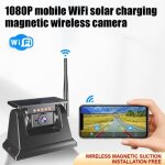 Cam�ra de recul sans fil solaire wifi - hd1080p - vision nocturne - rechargeable - magn�tique facilit� ...