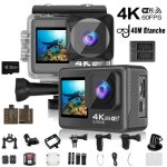 Caméra sport 4k 60fps 24mp wifi - camera 4k Étanche jusquà 40m avec stabilisation convient pour les voyages ... Caméra sport 4k 60fps 24mp wifi - camera 4k Étanche jusquà 40m avec stabilisation convient pour les voyages ...