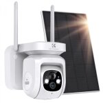 Camra surveillance extrieure solaire wifi 2k camra de scurit solaire sans fil et aliment par batterie ...