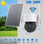 Camra surveillance sans fil extrieure camra solaire wifi autonome avec panneau solaireavec 3 battriesdtect ...