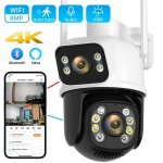 Camera de surveillance wifi exterieur - prumya - 8mp double ecran couleur ir vision nocturne auto tracking ...