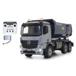 Camion - benne mercedes - benz arocs metal meiller 24ghz tlcommand 1:20 - jamara - blanc - enfant ...