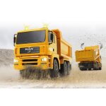 Camion  benne tlcommand man 24ghz 1:20 - jamara - sonorit moteur raliste - lumires jaunes  led ...