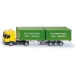 Camion avec conteneurs - siku - vhicule miniature - mixte - vert et multicolore - a partir de 3 ans