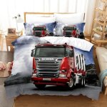 Camion parure de lit 3 pieces 1 housse de couette 220 * 240cm et 2 taies doreillers 63 * 63cm