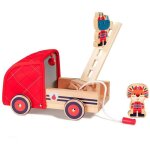 Camion de pompier - marius - rouge - en bois - pour enfants à partir de 3 ans - extérieur Camion de pompier - marius - rouge - en bois - pour enfants à partir de 3 ans - extérieur