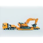 Camion surbaiss� avec excavateur siku - mod�le surbaiss� avec excavateur - echelle 1 / 87�me
