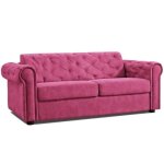 Canap� 2 - 3 places chesterfield magnum convertible express 120 cm sommier lattes matelas 18 cm tissu ...