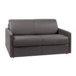 Canapé 2 places convertible express en simili calife - gris - couchage 120 cm - matelas 22cm Canapé 2 places convertible express en simili calife - gris - couchage 120 cm - matelas 22cm