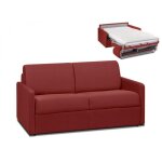 Canapé 2 places convertible express en tissu calife - rouge - couchage 120 cm Canapé 2 places convertible express en tissu calife - rouge - couchage 120 cm