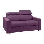 Canap� 2 places convertible express en tissu vizir - violet - couchage 120 cm